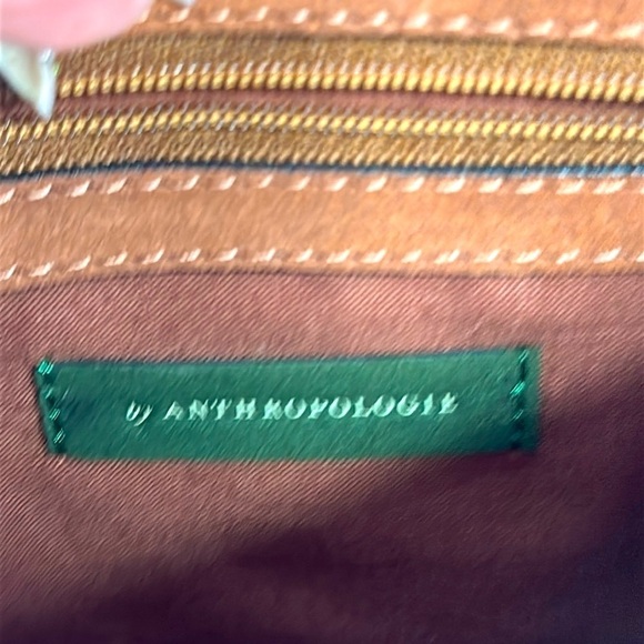 ANTHROPOLOGIE Leila Suede Snakeskin Crossbody Bag in Brown - Picture 7 of 9